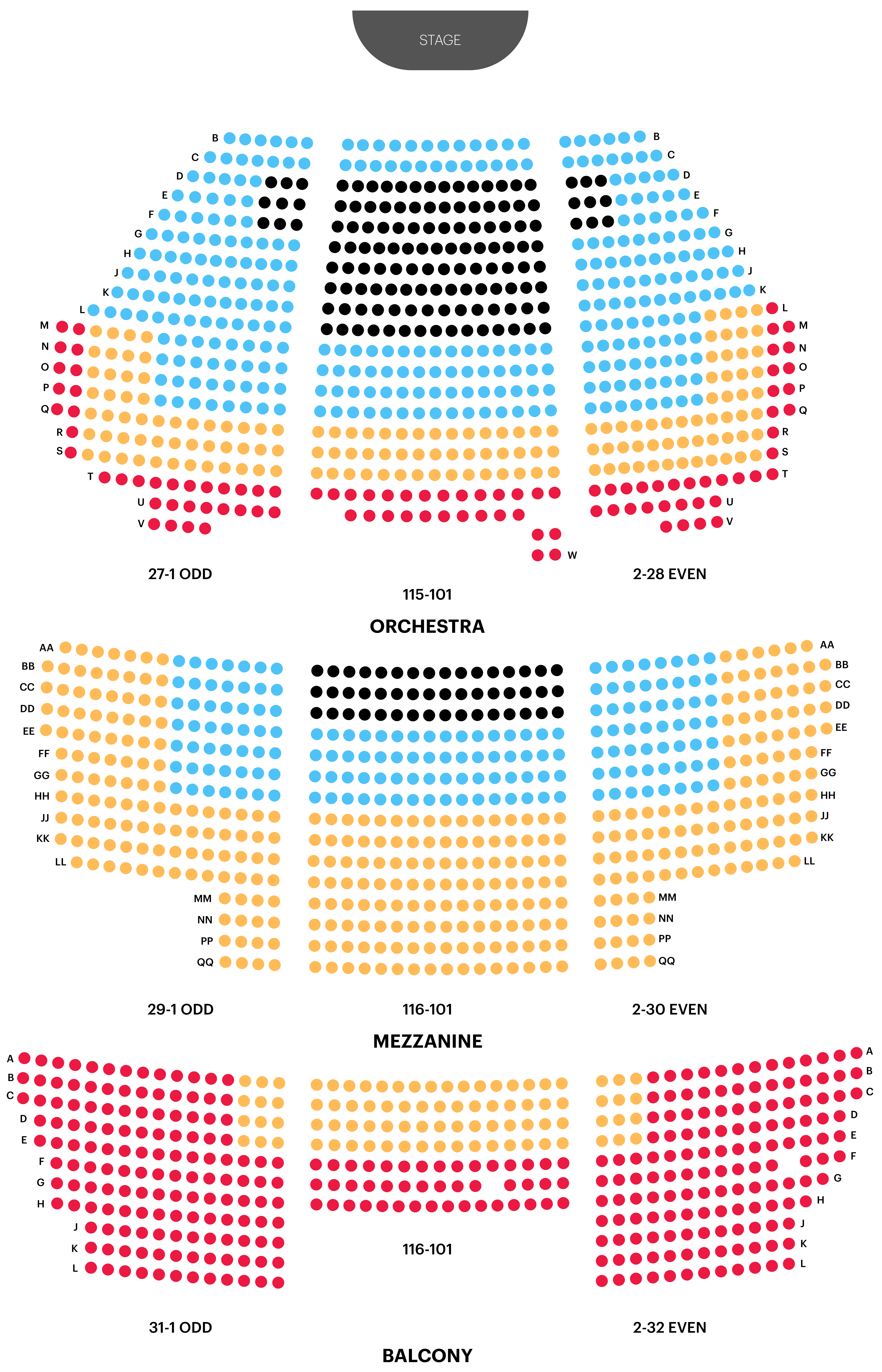 New Amsterdam Theatre Seating Chart: Best Seats, Real-Time Pricing ...